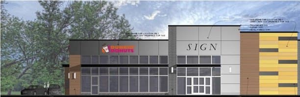 Front elevation of the Rochester / Troy Kozy showing the new charcoal and walnut facade.